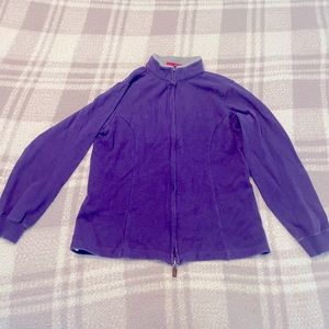Purple zip up sweater. Size Medium EUC
